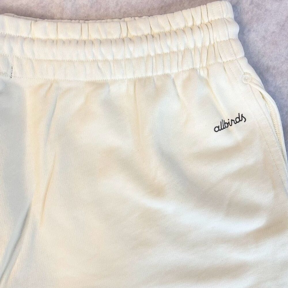 allbirds Sweat Shorts Womens 2XL White Cotton Hemp Knit Lounge Athleisure NEW! - Picture 5 of 12